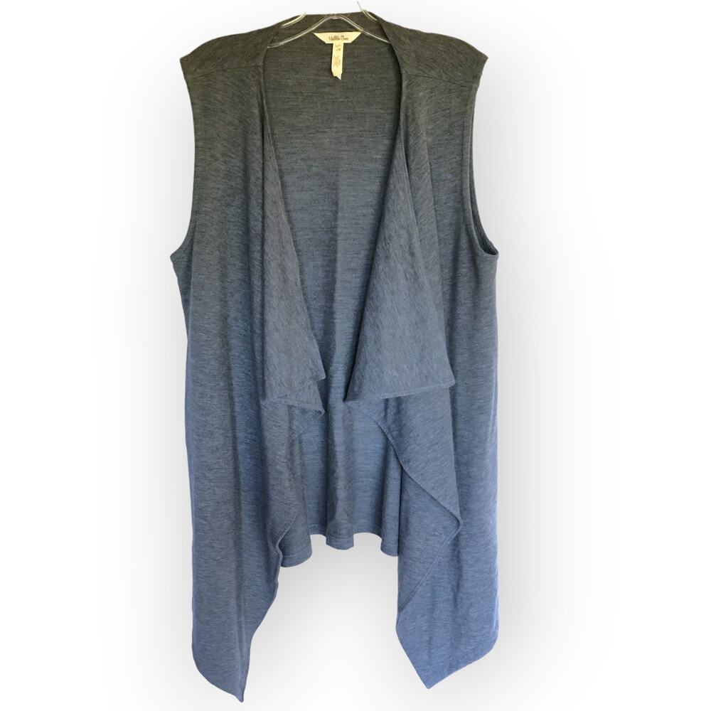 Matilda Jane Count It Out gray waterfall vest (Size L)